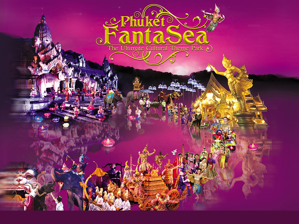 Phuket FantaSea cultural theme park at night